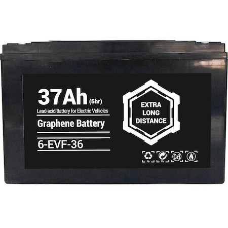 Global Industrial Replacement Battery 12V 36AH AGM for Floor Scrubber 641751 RP6587